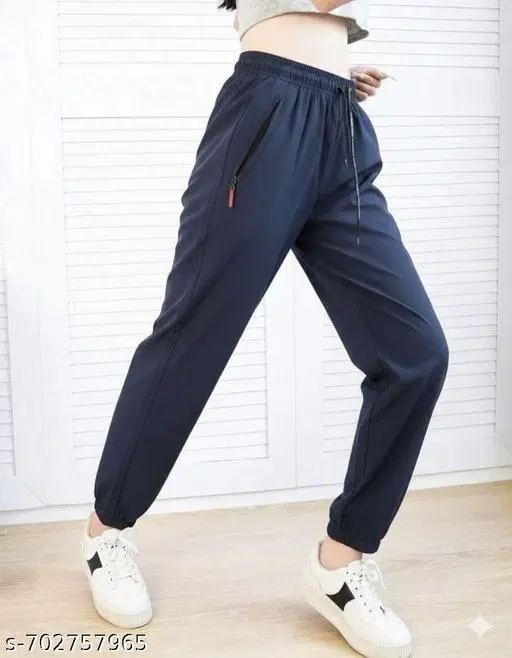 Lycra Trouser for Women, Blue (S)