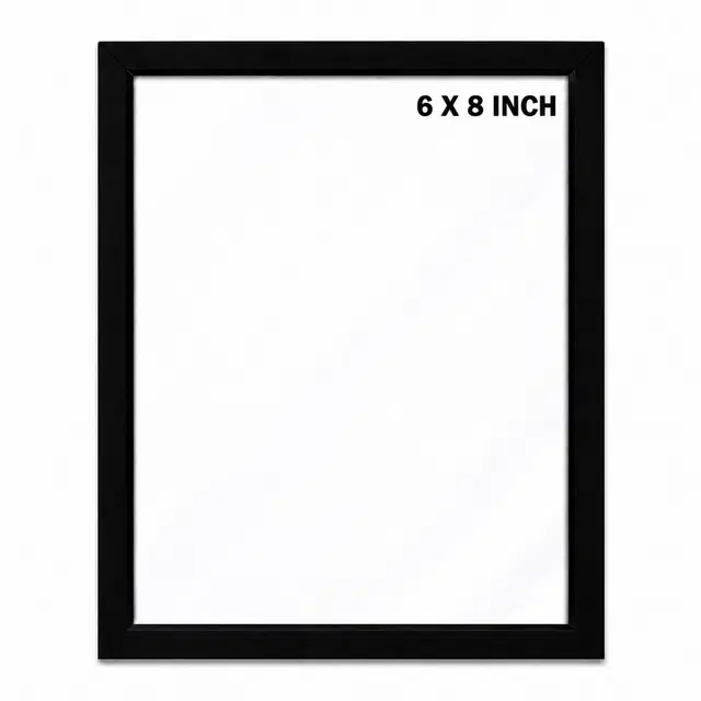 KC Arts Photo Frame for Wall (Black) 8x6in