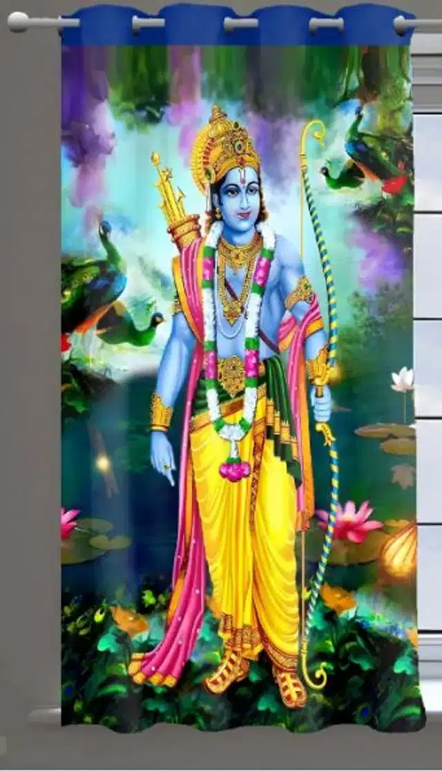 Polyester Room Darkening Window Curtain Curtain, Multicolor, 4x7 feet