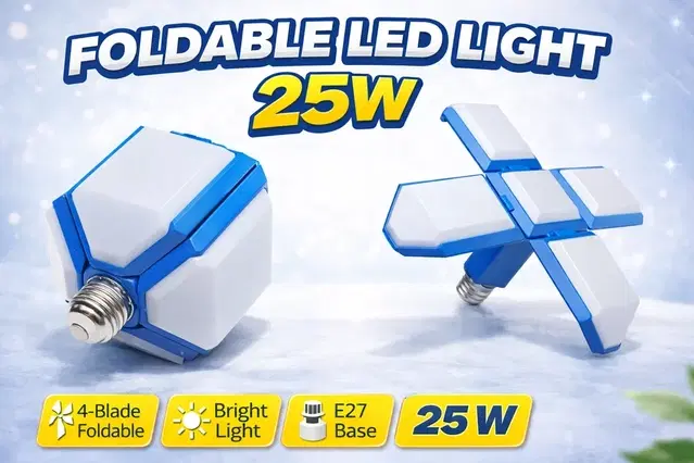 25 W Foldable Led Bulb Cool Light [Assorted Colours]