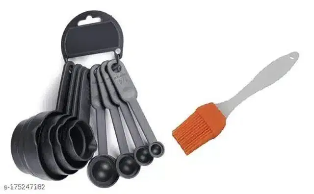 Measuring Cups, 8 Pcs with Oil Brush, Multicolor, Set of 2