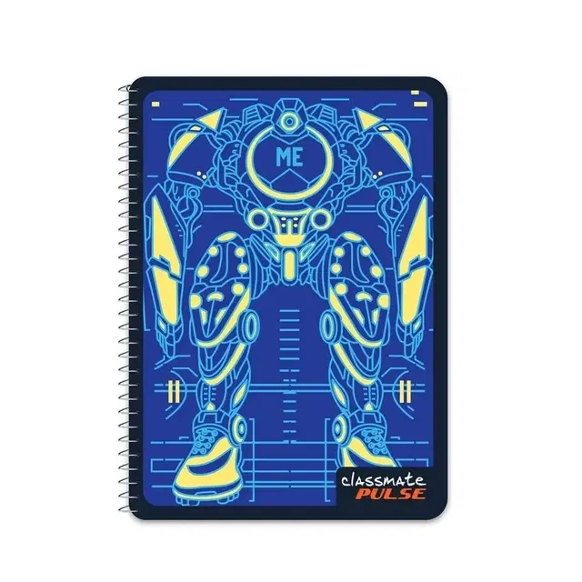 Classmate Pulse Single Line Notebook, 29.7 X 21 Cm, Spiral Soft Cover, 180 Pages, Pack Of 1