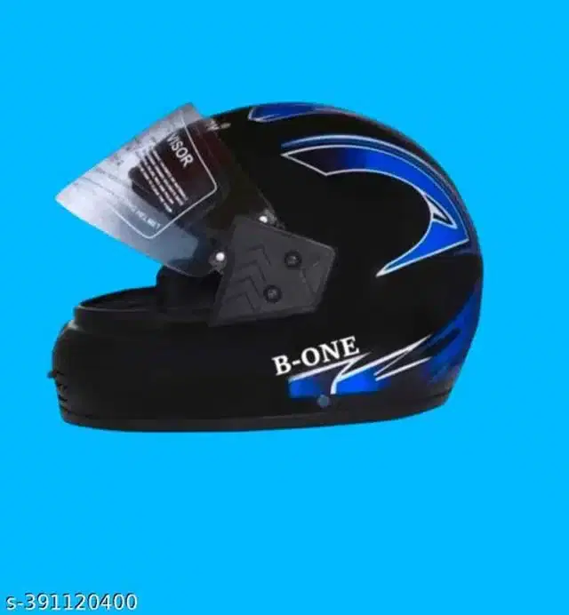 Full Face Helmet for Men & Women, Black & Blue