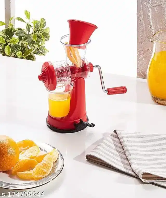 Plastic Manual Hand Juicer, Red