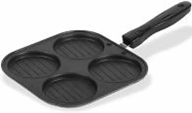 Aluminium 4 Section Appam Maker, Black