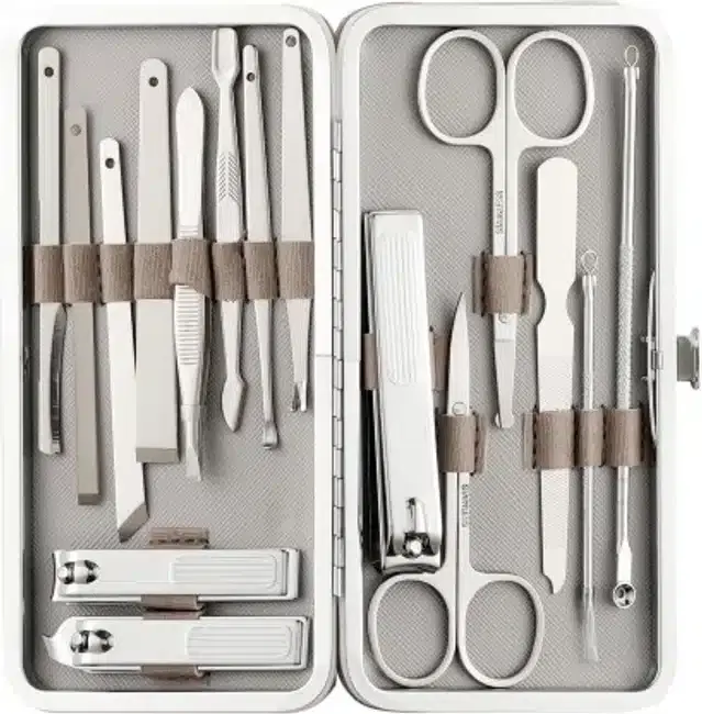 16 in 1 Manicure Tool Kit, Set of 1, Silver