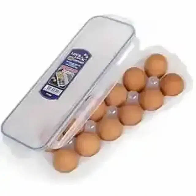 K Kudos Plastic Egg Tray for Fridge and Oven Storage Box Container with Lid  (12 Pc Capacity)
