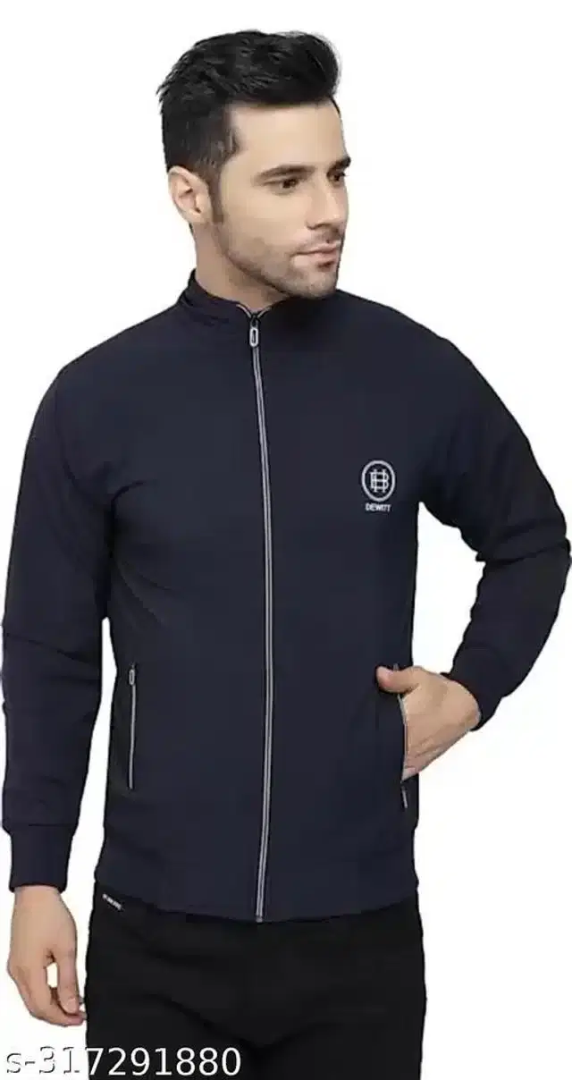 PU Jacket for Men (Black, L)
