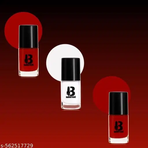 Banetion Matte Nail Polish, Multicolor, Pack of 3