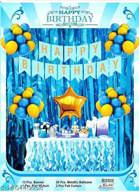 Mathur Enterprises Happy Birthday Celebration Decoration Kit, Pack Of 1, Multicolor, ME-22