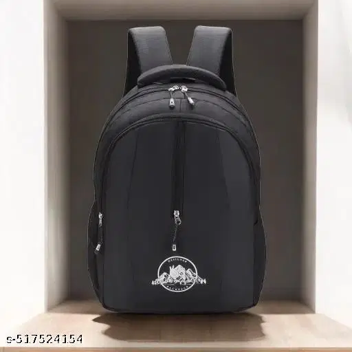 Polyester Backpack for Men & Women, Black