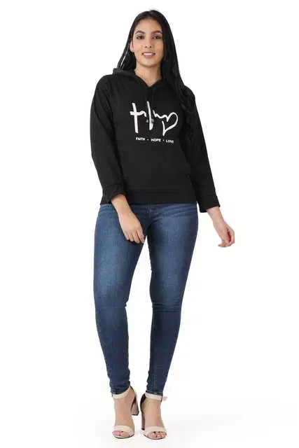 Hoodie for Women (Black, S) (A76)