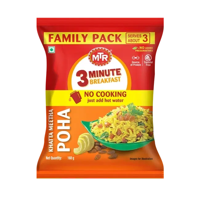 MTR Instant Khatta Meetha Poha 160 g (Pouch)