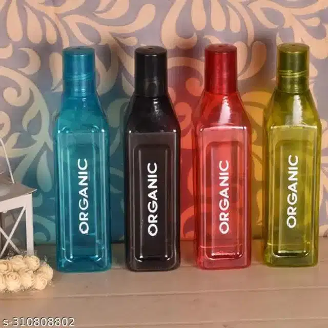 Water Bottle Set, Multicolor, 500 ml, Pack of 4