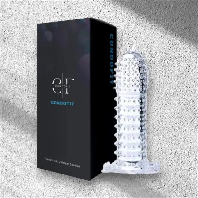 A R Silicone Crystal Dotted Condom for Men, Transparent