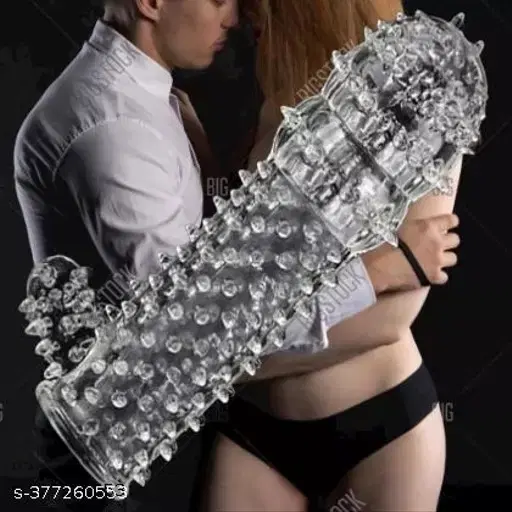 A R Silicone Crystal Dotted Condom for Men, Transparent