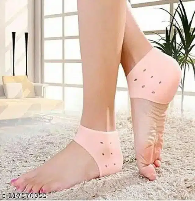 Moisturizing Silicon Gel Socks, Beige