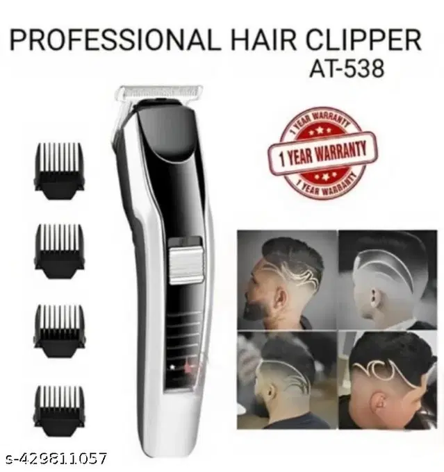 Rechargeable Trimmer for Men, Black