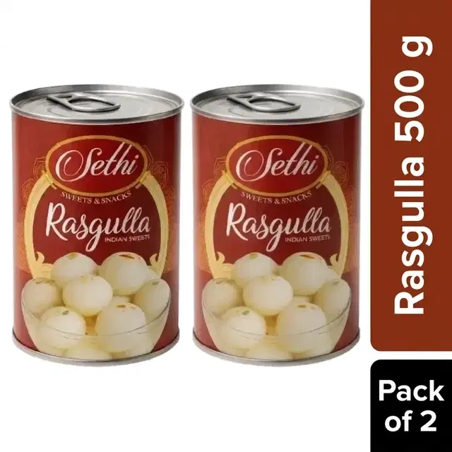 Sethi Rasgulla 2X500 g (Pack of 2)