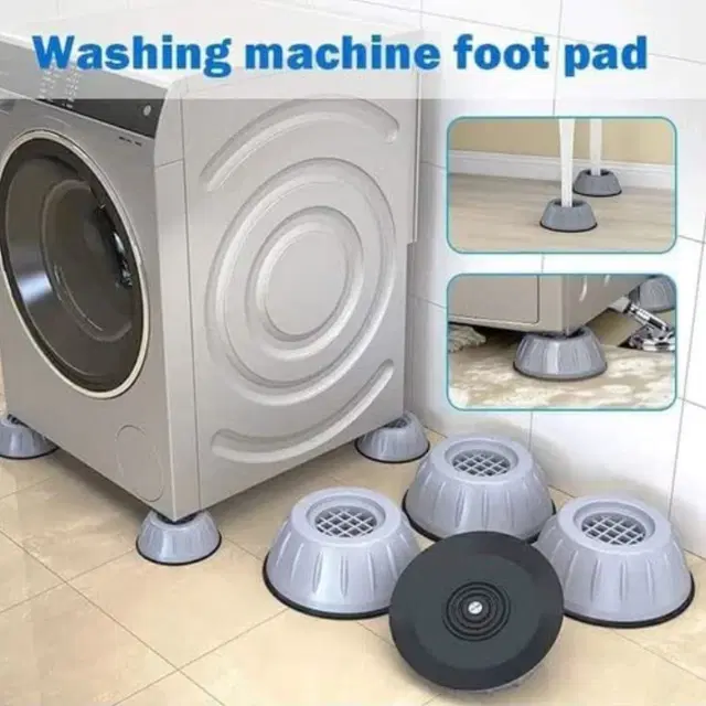 Washing Machine Anti Vibration Shock Absorber Foot Pads, Grey, Pack of 4