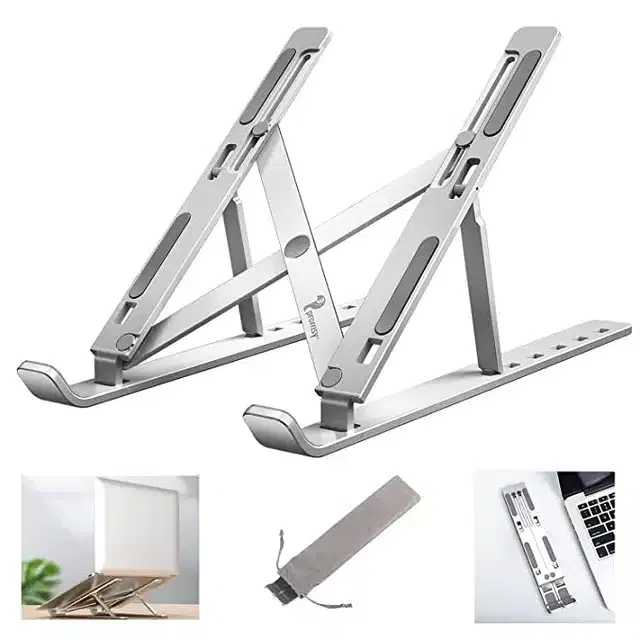Aluminium Foldable Laptop Stand, White