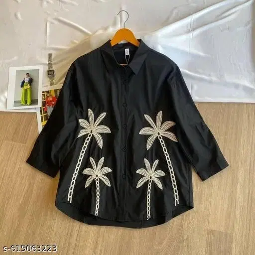 Stylish Shirts for Women (Black, L)