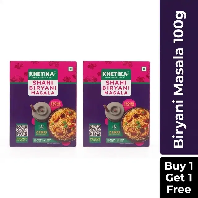 Khetika Shahi Biryani Masala 2X100 g (Buy 1 Get 1 Free)