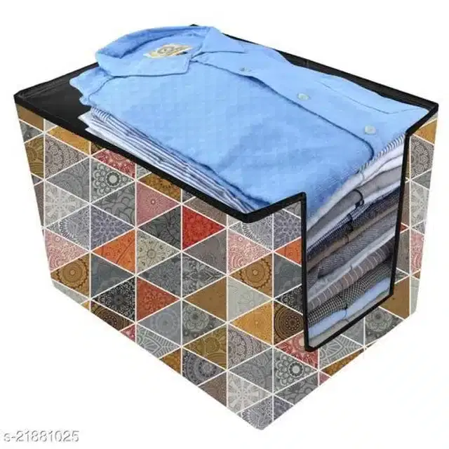 PVC Foldable Under Bed Storage, Multicolor, Pack of 2