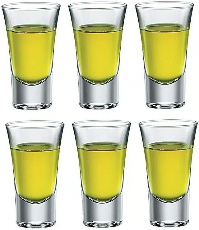 Liquor cum Cocktail Glasses, Transparent, 30 ml, Pack of 6
