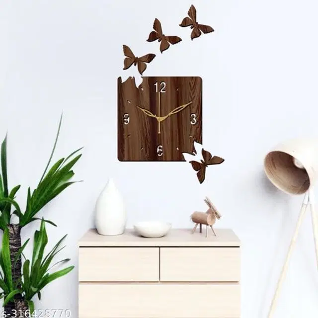 Wooden Wall Clock, Brown