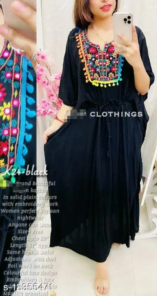 Gown for Women (Black, L)