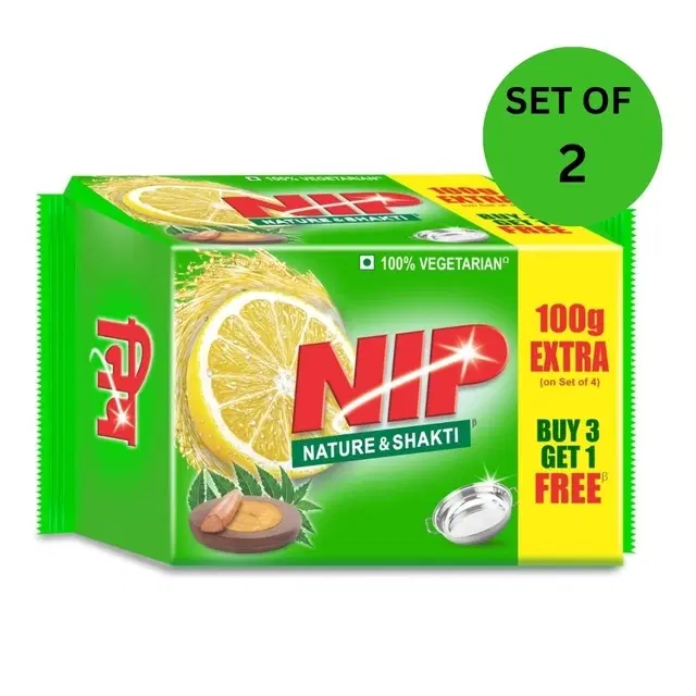 NIP Dishwash Bar 2X(4X90 g) (Buy 3 Get 1 Free) (Set of 2)