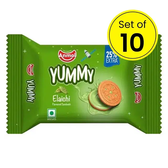 Anmol Yummy Elachi Biscuits 10X67 g (Pack of 10)