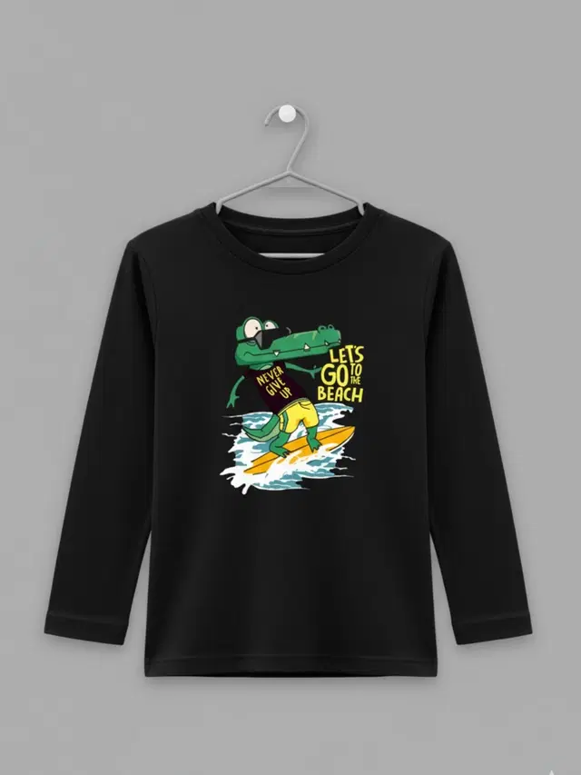 Cotton Printed T-Shirt For Kids, Black, 2-3 Years, Pack Of 1