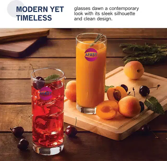 Fancy Water & Wine Glass, 300 ml, Pack of 2