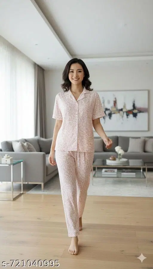 Comfort Nightdress for Women (Multicolor, L)