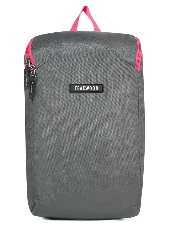 Teakwood Huracan Everyday 1 Pocket Trendy Small Backpack, Grey
