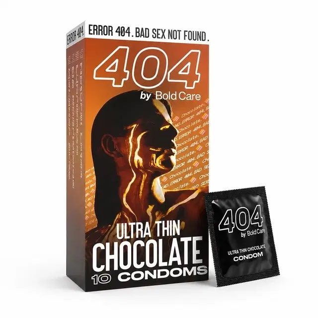 Bold Care 404 Super Ultra Thin Chocolate Flavored Condoms, 10 Pcs