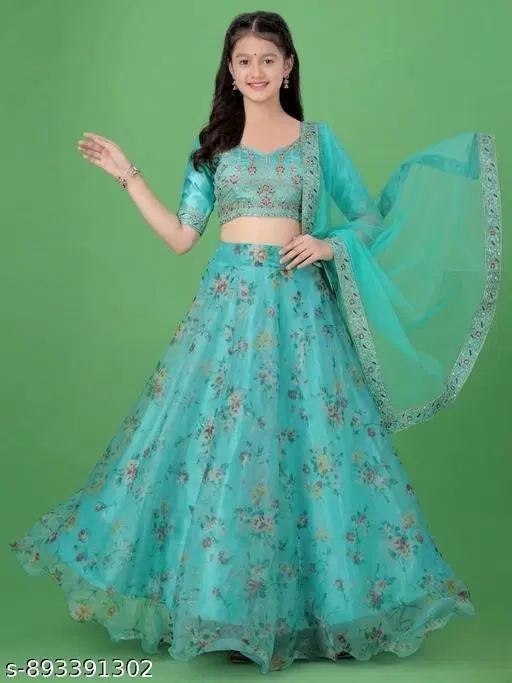 Lehenga Cholis for Girls (Blue, 4-5 Years)
