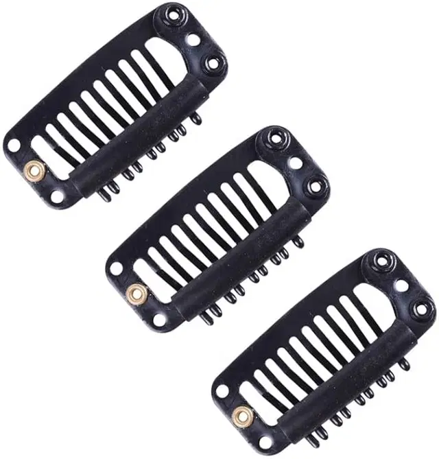 Metal Bridal Saree Pallu Chunni Setting Holding Safety Pins, Pack of 3 (Black)