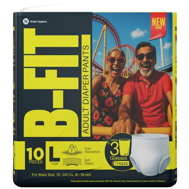 B-Fit Adult Pant Style Diaper 10 Diapers (Large)