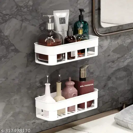 Wall Mounted Shelf Bathroom Storage Rack -, Pack of 2
