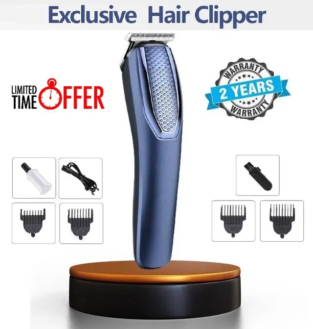 ABS Plastic Rechargeable Trimmer for Men, Navy Blue