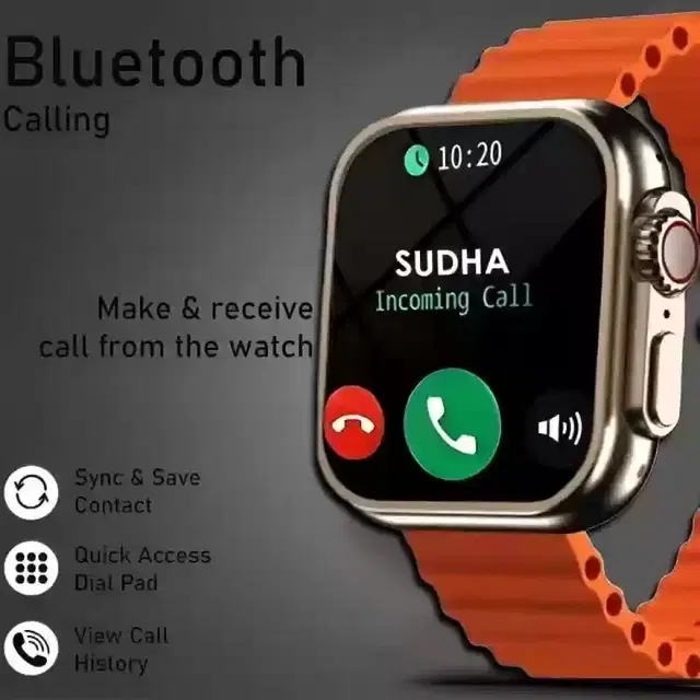 Silicone T800 Ultra Smartwatch, Orange