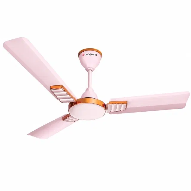 Longway Wave P1 1200 mm 3 Blade Ceiling Fan, Ultra High Speed | Rusty Pink |