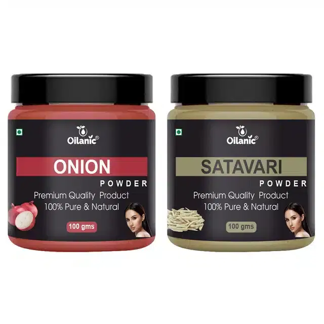 Natural Onion & Shatavari Powder for Skin & Hair, Pack of 2, 100 g
