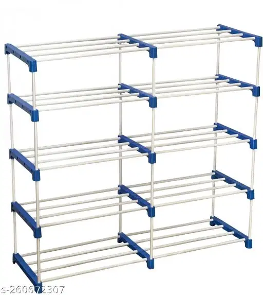 Metal 10 Layer Collapsible Multipurpose Rack, Blue