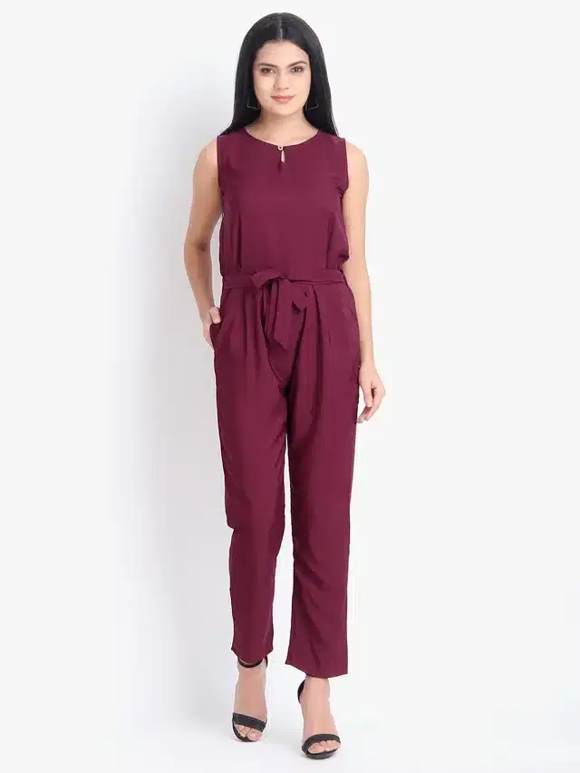 Women's Jumpsuit (Maroon, XL) (OD-64)