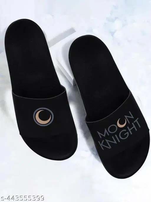 Sliders for Men, Black & Peach (8)