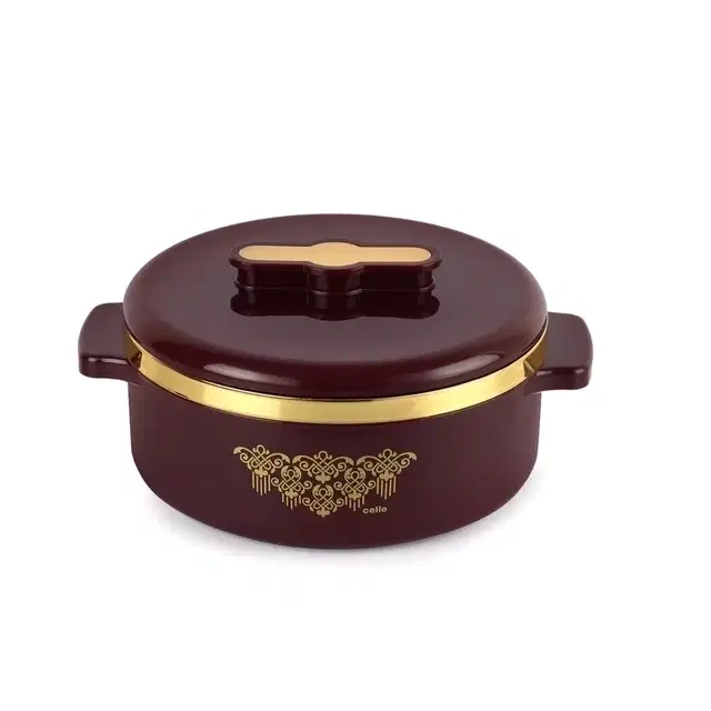 Cello Exotic, 1000 ml, Brown | Insulated Casserole | Keeps Food Hot & Fresh | Sturdy Locking Lid